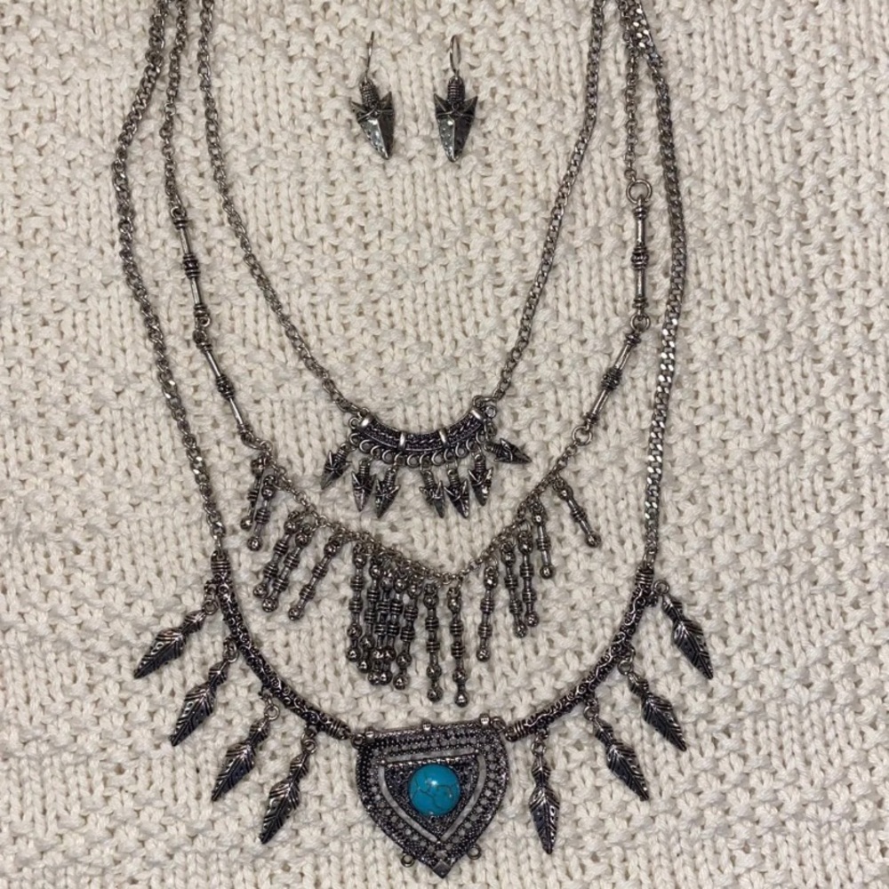 Necklace with earrings